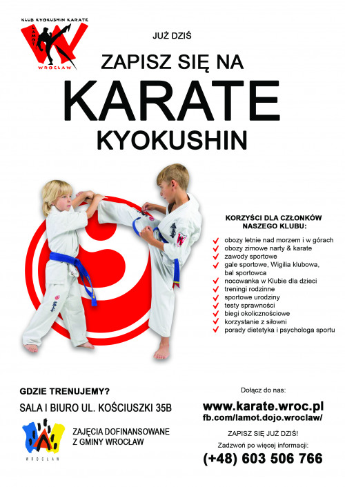 Ruszamy z treningami karate od 1 września